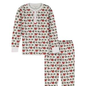 Roller Rabbit toddler 12-18 months 100% cotton Christmas pajamas print jingle